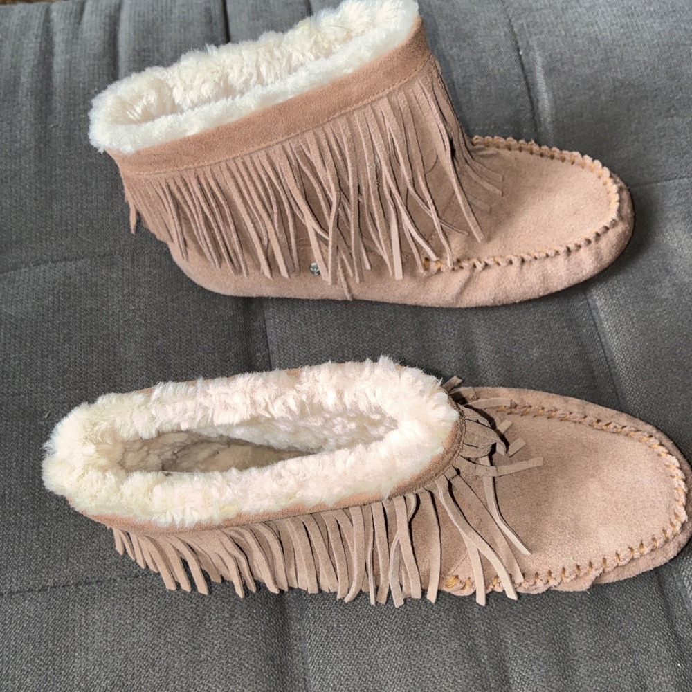 Emu Australia BootFringe Suede Moccasin Boots US Women's 9 Western - Picture 5 of 8